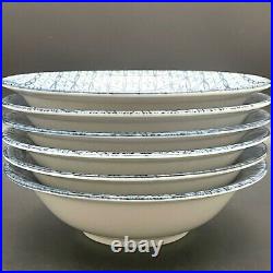 Nabeshima Porcelain Garlic 6pc Soup Bowl Set Circa 1940s Japan 6.75 Diameter