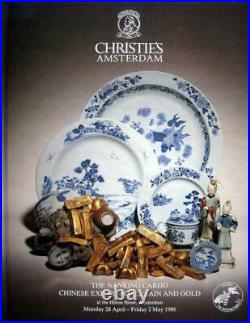 Nanking Cargo 2 Dishes 2 Bowls 1752 Christie's 1986 Blue/white Pine Pattern