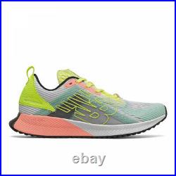New Balance Womens Fuelcell Echolucent White Yellow Blue Running Shoes WFCELLM