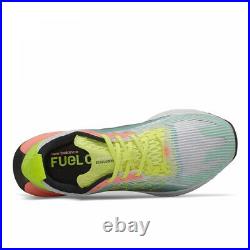New Balance Womens Fuelcell Echolucent White Yellow Blue Running Shoes WFCELLM