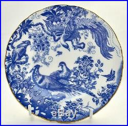 New Royal Crown Derby Blue Aves A1309 Blue & White 4 Piece Teacup/saucer/plates