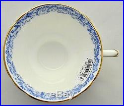 New Royal Crown Derby Blue Aves A1309 Blue & White 4 Piece Teacup/saucer/plates