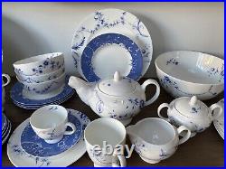 NewithUnused 2nd Wedgwood Harmony Dinner Tea Service Set 48 pieces Blue & White