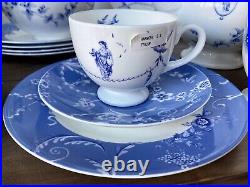 NewithUnused 2nd Wedgwood Harmony Dinner Tea Service Set 48 pieces Blue & White