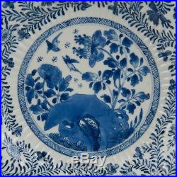Nice large Chinese Blue & White porcelain dish, Kangxi, ca. 1700. Marked