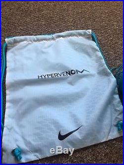 Nike Hypervenom phantom 3 Sky Blue and White DF FG Sole Plate UK Size 10