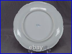 Nippon Hand Painted Pink Rose Green & Vermicelli & Beaded Gold 9 3/8 Inch Plate