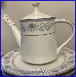 Noritake Blue Hill 2482 Bone China Dinner / Tea Service 47 pieces Immaculate