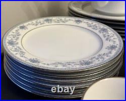 Noritake Blue Hill 2482 Bone China Dinner / Tea Service 47 pieces Immaculate
