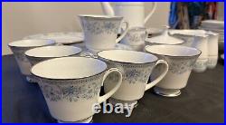 Noritake Blue Hill 2482 Bone China Dinner / Tea Service 47 pieces Immaculate