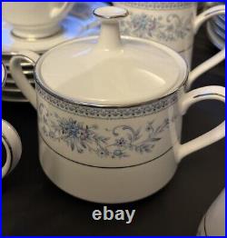 Noritake Blue Hill 2482 Bone China Dinner / Tea Service 47 pieces Immaculate