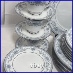 Noritake Blue Hill 2482 Bone China Dinner / Tea Service 48 pieces Immaculatem