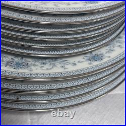 Noritake Blue Hill 2482 Bone China Dinner / Tea Service 48 pieces Immaculatem