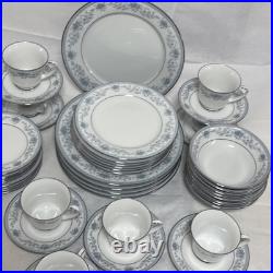 Noritake Blue Hill 2482 Bone China Dinner / Tea Service 48 pieces Immaculatem