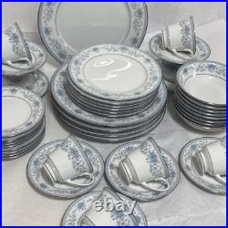Noritake Blue Hill 2482 Bone China Dinner / Tea Service 48 pieces Immaculatem