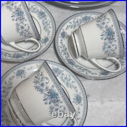 Noritake Blue Hill 2482 Bone China Dinner / Tea Service 48 pieces Immaculatem
