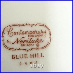 Noritake Blue Hill 2482 Bone China Dinner / Tea Service 48 pieces Immaculatem