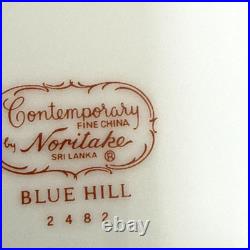 Noritake Blue Hill 2482 Bone China Dinner / Tea Service 48 pieces Immaculatem