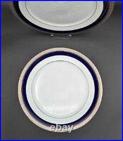 Noritake Crestwood Cobalt Platinum Dinner Plate 10.5 in Set of 6