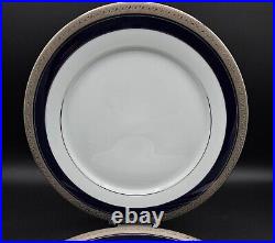 Noritake Crestwood Cobalt Platinum Dinner Plate 10.5 in Set of 6
