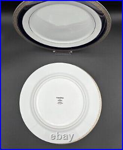 Noritake Crestwood Cobalt Platinum Dinner Plate 10.5 in Set of 6