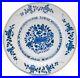 OLD Chinese Blue & White Plate Peony Flower Porcelain Qing Kangxi (1662-1722)