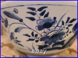 OUD WILLIAMSBURG LARGE DELFT PUNCH BOWL C 44 Blue and White Made in Holland