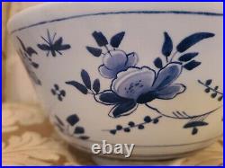 OUD WILLIAMSBURG LARGE DELFT PUNCH BOWL C 44 Blue and White Made in Holland