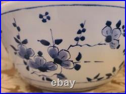 OUD WILLIAMSBURG LARGE DELFT PUNCH BOWL C 44 Blue and White Made in Holland