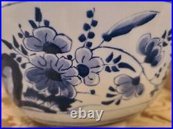 OUD WILLIAMSBURG LARGE DELFT PUNCH BOWL C 44 Blue and White Made in Holland