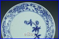 Oct213 Very Rare Kakiemon Aikakkiemonblue&white Porcelain Plate Middle Edo