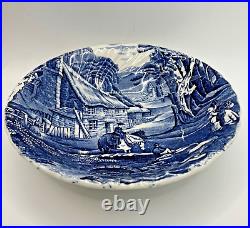 Old Foley James Kent Blue & White Cottage Scene Dinner Set for Four 20 Piece