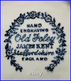 Old Foley James Kent Blue & White Cottage Scene Dinner Set for Four 20 Piece
