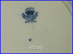 PAIR 9 1/2 Opaque China S. H. & Sons England Hawskley Plates Blue Circa 1903