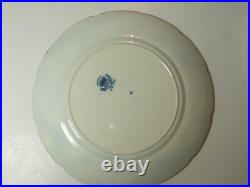 PAIR 9 1/2 Opaque China S. H. & Sons England Hawskley Plates Blue Circa 1903