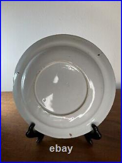 PAIR mid-18th Century Blue & White Delft Plates c. 1760 22.5cm