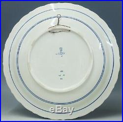 @ PERFECT @ Porceleyne Fles handpainted blue & white Delft charger Blommers 1941