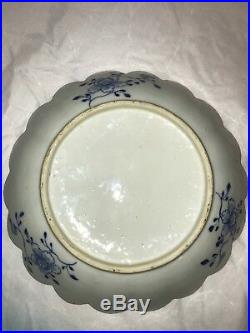 Pair Antique Chinese Blue White Porcelain Dragon Dish Qing Daoguang or Xianfeng