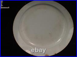 Pair Antique J & W Handleys Village Fisherman Blue & White Transferware Plates