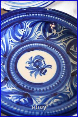 Pair Continental Blue & White Plates