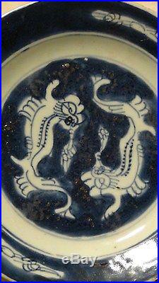 Pair Of Chinese Porcelain Blue And White Dishes Kanghi Period(1662-1722)