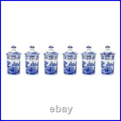 Portmeirion Spode Spice Jars, Blue Italian, Set of 6 (1389542)