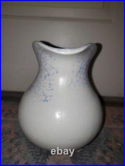 Pottery Blue White Stoneware Pitcher SPONGEWARE