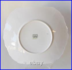 Pretty Shelley Blue Rock Square Handled 9 1/2 Cake Plate Blue And White China