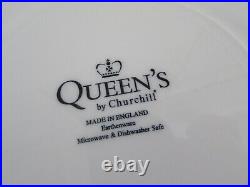 Queen's by Churchill BLUE WILLOW 10 3/8 Dinner Plates Set 6 NWT