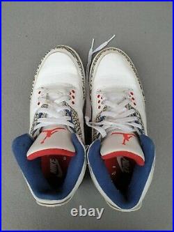 RARENike Air Jordan 3 Retro OG True Blue White/Fire Red 854262-106 Men's SZ8