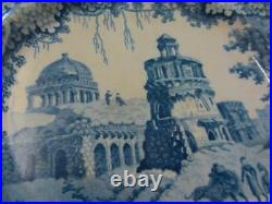 RARE Antique Rogers Staffordshire Blue & White MONOPTEROS Plate c1784-1835 #2