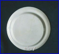 RARE BLUE & WHITE TRANSFERWARE PLATE TULIP BORDER PUNTING RIVER CHERWELL c. 1825
