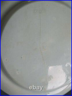 RARE BLUE & WHITE TRANSFERWARE PLATE TULIP BORDER PUNTING RIVER CHERWELL c. 1825