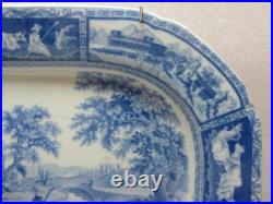 RARE Benjamin Adams Blue & White Transferware Pastoral Pattern Plate c1810-20